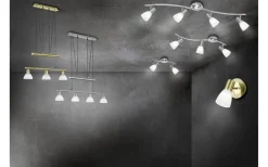 Avlånga Takspotlights|Takspot Med 3 Lampor-Trio Lighting Levisto Spotlight 3-delad E14 borstad stål