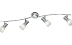 Avlånga Takspotlights|Takspot Med Minst 4 Lampor-Trio Lighting Levisto Spotlight 4-delad E14 borstad stål