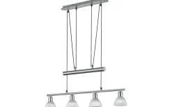 Avlånga Taklampor-Trio Lighting Levisto Takpendel 4-delad E14 borstad stål