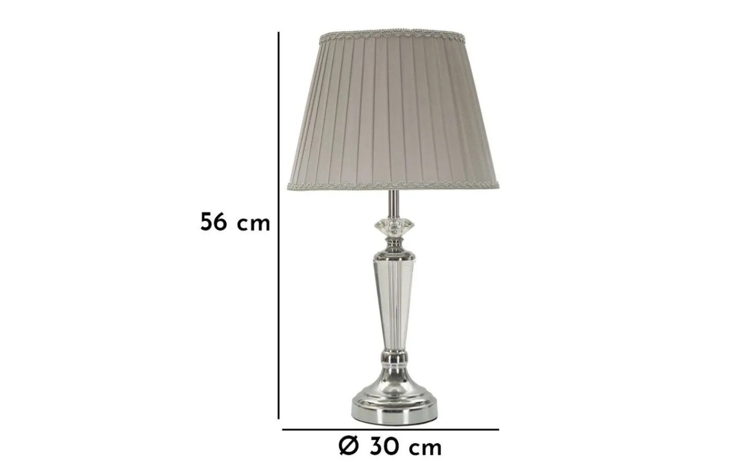 Bordslampor < Mauro Ferretti Lido Bordslampa 56cm Silver