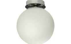 Badrumslampor Tak-Aneta Lido Plafond 20cm Krom/Opalvit IP23