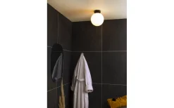 Badrumslampor Tak-Aneta Lido Plafond 20cm Svart/Opalvit IP23