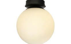 Badrumslampor Tak-Aneta Lido Plafond 20cm Svart/Opalvit IP23