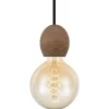 Sladdställ Med Sockel-Halo Design Light Pendel Med E27-Sockel Mahogany