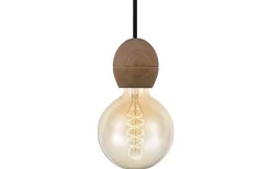 Sladdställ Med Sockel-Halo Design Light Pendel Med E27-Sockel Mahogany