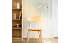 Golvläslampor < Dyberg Larsen Lilje Golvlampa 135cm Dubbel Vit/Mässing