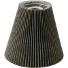 Toppringsskärmar-Hallbergs Linda Plisserad Toppringskärm Ø22cm Grå