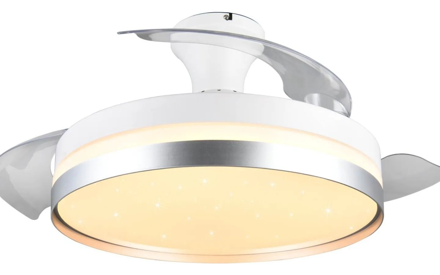 Takfläktar < Reality Lindberg Takfläkt 100cm LED vit/titan stjärnljus