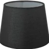 Enfärgade Runda Lampskärmar < Oriva Linne Lampskärm Ø20cm Svart