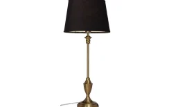 Enfärgade Runda Lampskärmar-Cottex Linne Lampskärm Ø25cm Svart