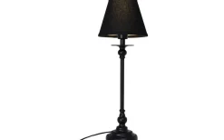 Enfärgade Runda Lampskärmar-Cottex Linne Lampskärm Ø14cm Svart