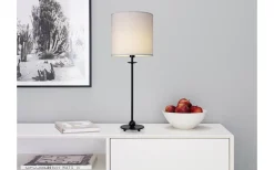 Cylinder Lampskärmar-Cottex Linne Lampskärm Cylinder Ø25cm Vit