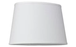 Enfärgade Runda Lampskärmar < Cottex Linne Lampskärm Oval 25cm Vit