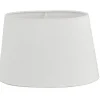Ovala Lampskärmar-Oriva Linne Lampskärm Oval 28cm Vit
