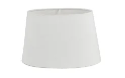 Ovala Lampskärmar-Oriva Linne Lampskärm Oval 28cm Vit