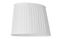 Plisserade Lampskärmar|Ovala Lampskärmar < Cottex Linne Plisserad Lampskärm Oval 32cm Vit