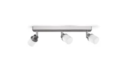 Badrumslampor Vägg|Badrumslampor Tak-Rendl Linn III Takspotlight 40cm Krom/Opal IP44