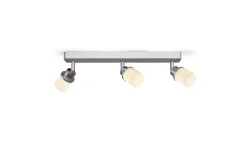Badrumslampor Vägg|Badrumslampor Tak-Rendl Linn III Takspotlight 40cm Krom/Opal IP44