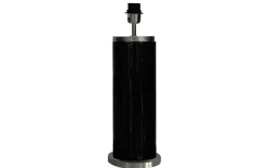 Lampfötter-Hallbergs Lissabon Lampfot 59cm Svart/Borstad Silver