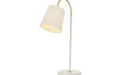 Skrivbordslampor-Aneta Ljusdal Bordslampa 49cm Vit/Matt Mässing