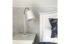 Skrivbordslampor-Aneta Ljusdal Bordslampa 49cm Vit/Matt Mässing