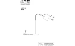 Skrivbordslampor-Aneta Ljusdal Bordslampa 49cm Vit/Matt Mässing