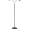Golvfötter|Golvläslampor < Aneta Ljusdal Golvfot 140cm 2L Svart/Matt Mässing Ex. Lampskärmar