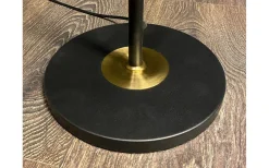 Golvfötter|Golvläslampor-Aneta Ljusdal Golvfot 140cm 1L Svart/Matt Mässing Ex. Lampskärm