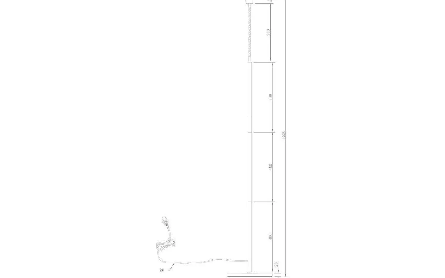 Golvfötter|Golvläslampor-Aneta Ljusdal Golvfot 140cm 1L Svart/Matt Mässing Ex. Lampskärm