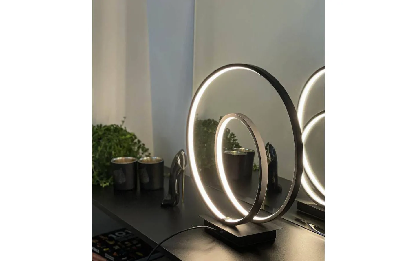 Bordslampor-Aneta Loop Bordslampa 37cm LED 14W 3000K Svart