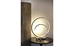 Vardagsrum|Bordslampor-Aneta Loop Bordslampa 37cm 3-steg DIM LED 14W 3000K Stål