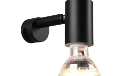 Badrumslampor Vägg-Trio Lighting Lorenzo H2O Vägglampa 1-dels GU10 mattsvart IP44