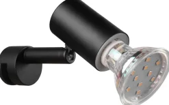Badrumslampor Vägg-Trio Lighting Lorenzo H2O Vägglampa 1-dels GU10 mattsvart IP44