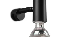 Badrumslampor Vägg-Trio Lighting Lorenzo H2O Vägglampa 1-dels GU10 mattsvart IP44