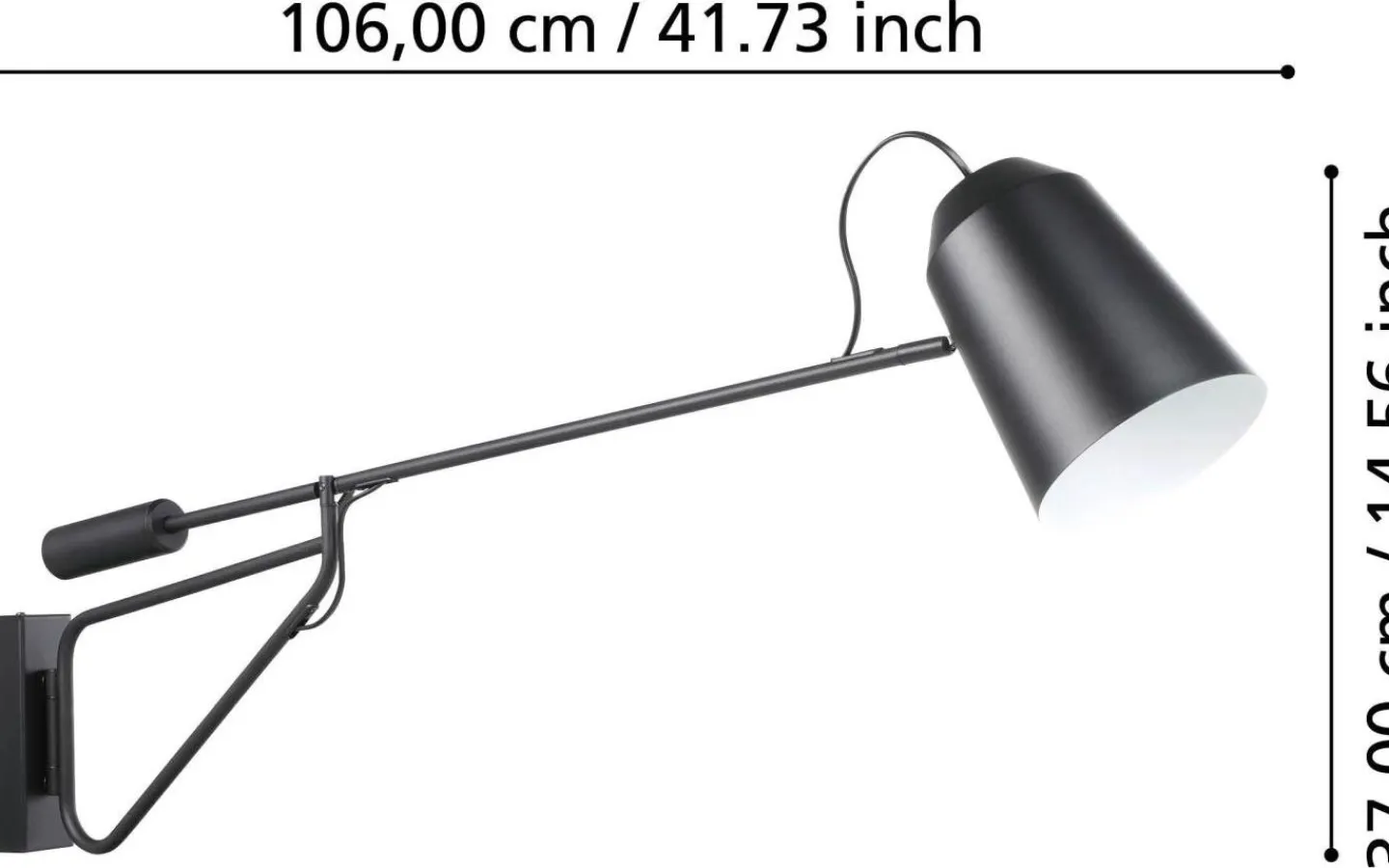 Läslampor < Eglo Loreto 1 Vägglampa Svart