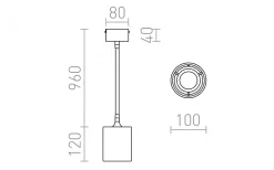 Fönsterlampor-Rendl Loyd LED 1 Taklampa Svart/Matt nickel LED 4,5W 3000K