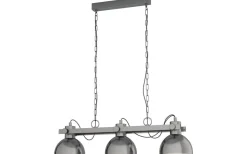 Kök & Matplats|Avlånga Taklampor-Eglo Lubenham Taklampa 90cm 3L Antikstål