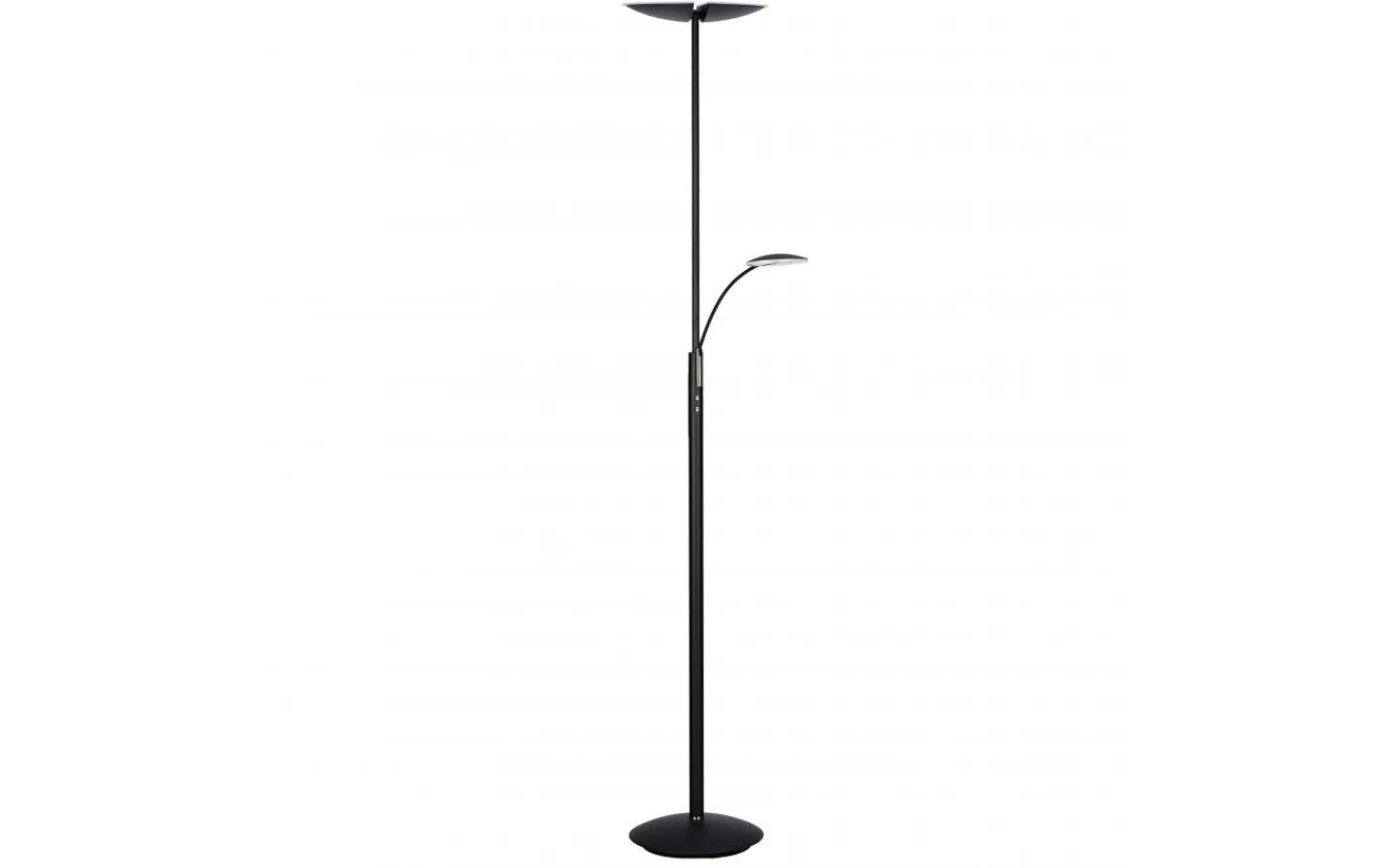 Uplight-Texa Design Lucius Golvlampa 1,8m LED 3000K 30W+6W Dimbar Svart/Krom