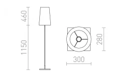 Golvlampor-Rendl Lulu Golvlampa 160cm Svart/Krom E27