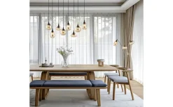 Golvlampor|Golvläslampor < Trio Lighting Lumina Golvlampa 3-delad E14 matt svart/bärnsten