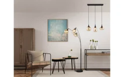 Golvlampor|Golvläslampor < Trio Lighting Lumina Golvlampa 3-delad E14 matt svart/bärnsten