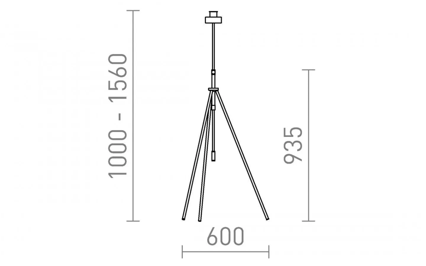 Golvfötter < Rendl Luton Golvfot 156cm Svart/Mässing