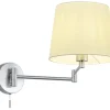 Läslampor < Trio Lighting Lyon Vägglampa E27 borstat stål
