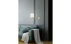 Läslampor < Trio Lighting Lyon Vägglampa E27 matt mässing