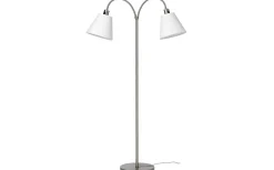 Klassiska Golvlampor|Golvfötter-ArmaturHantverk Lysekil Golvfot 2L 148cm Nickel