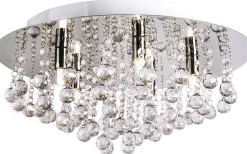 Kristallplafonder|Plafonder < Aneta Madelene Kristallplafond 50cm Krom