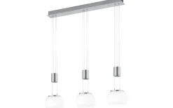 Avlånga Taklampor-Trio Lighting Madison Takpendel LED 3-delad i borstat stål