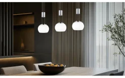 Avlånga Taklampor-Trio Lighting Madison Takpendel LED 3-delad i borstat stål