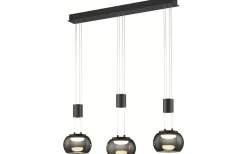 Avlånga Taklampor < Trio Lighting Madison Takpendel LED 3-delad mattsvart