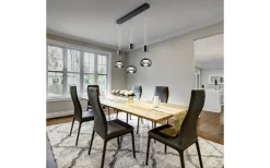 Avlånga Taklampor < Trio Lighting Madison Takpendel LED 3-delad mattsvart